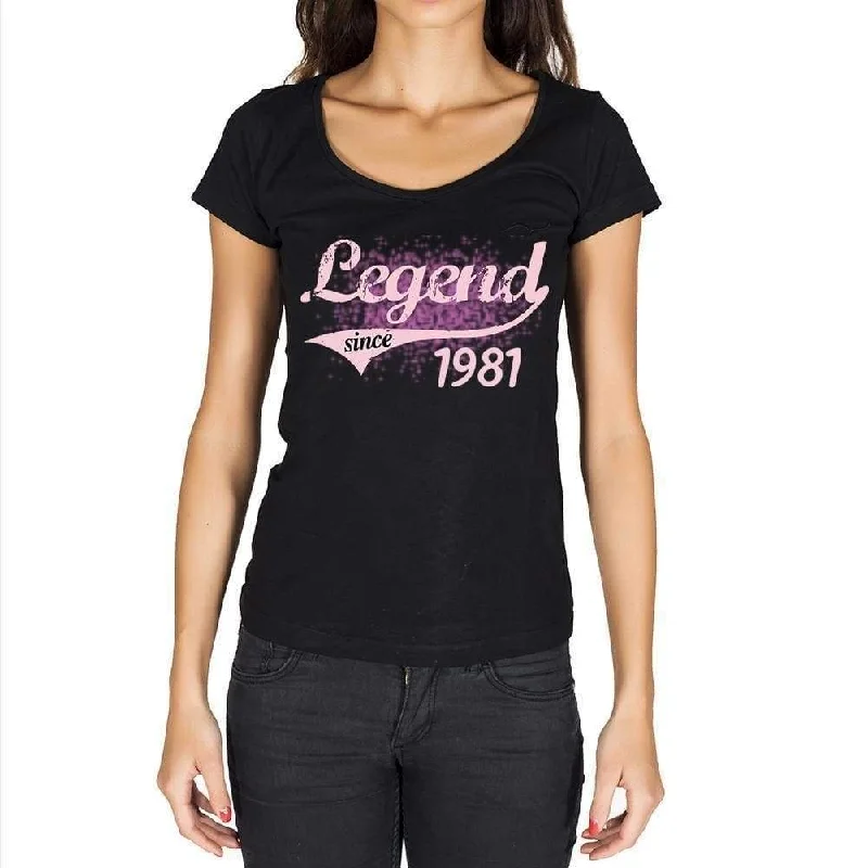 '1981, T-Shirt for women, t shirt gift, black 00147