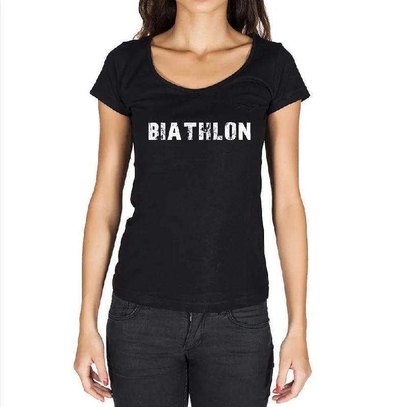 biathlon, T-Shirt for women, t shirt gift, black