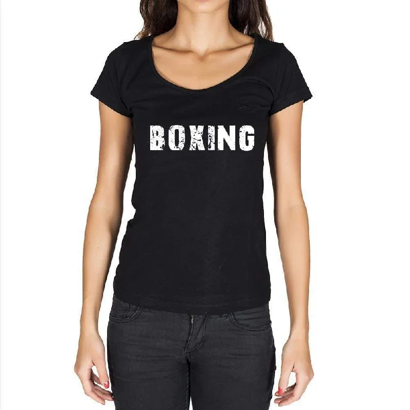 boxing, T-Shirt for women, t shirt gift, black