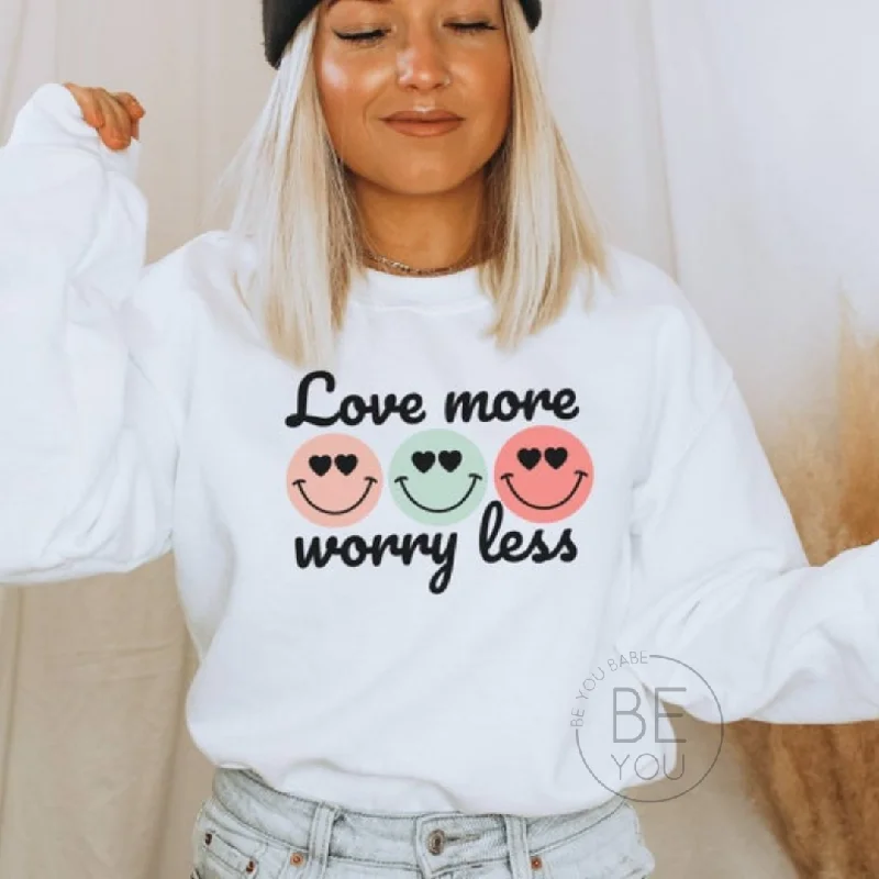 Love More Worry Less | Unisex Crewneck Sweatshirt