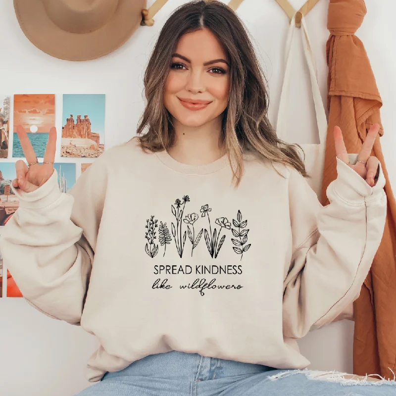 Spreak Kindness like Wildflowers | Unisex Crewneck Sweatshirt