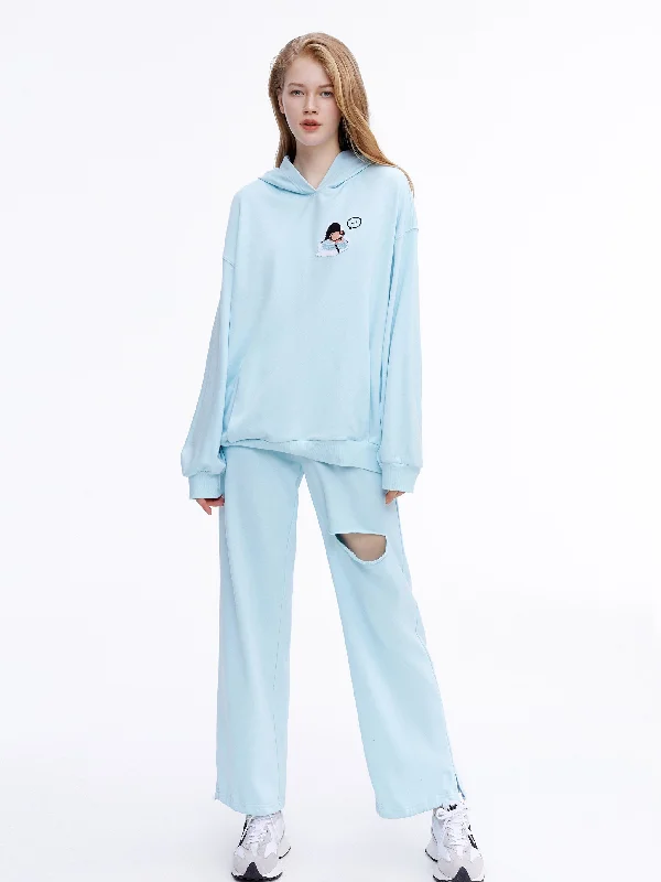 Baby Blue Cut-Out Lounge Pants