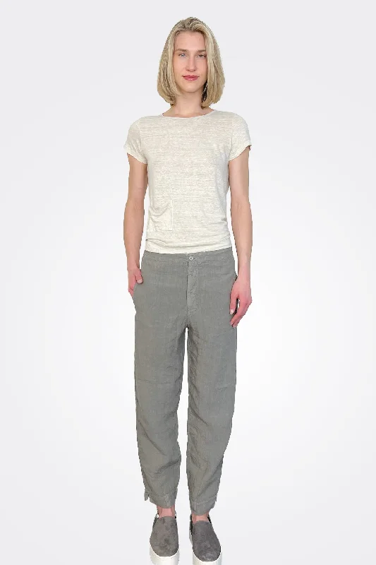 Linen Pocket Pants - Grey