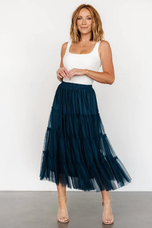 Galena Tulle Skirt | Deep Topaz