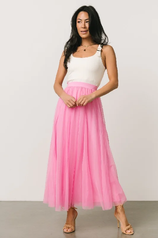 Mila Tulle Skirt | Taffy Pink