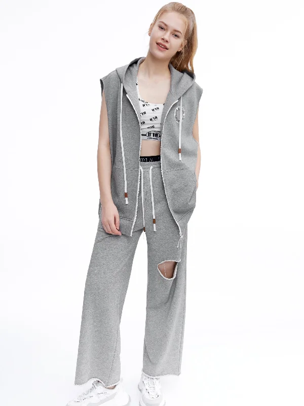 'Stay Running' Cut-out Sweatpants