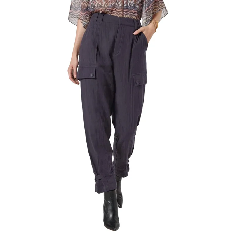 Alexica Cotton Cargo Pants In Graphite