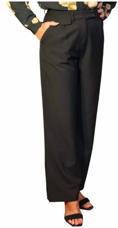 Crepe Trousers In Black