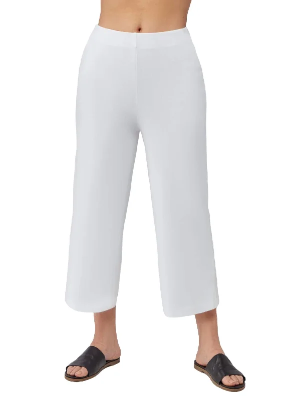 Cropped Full Pant In White