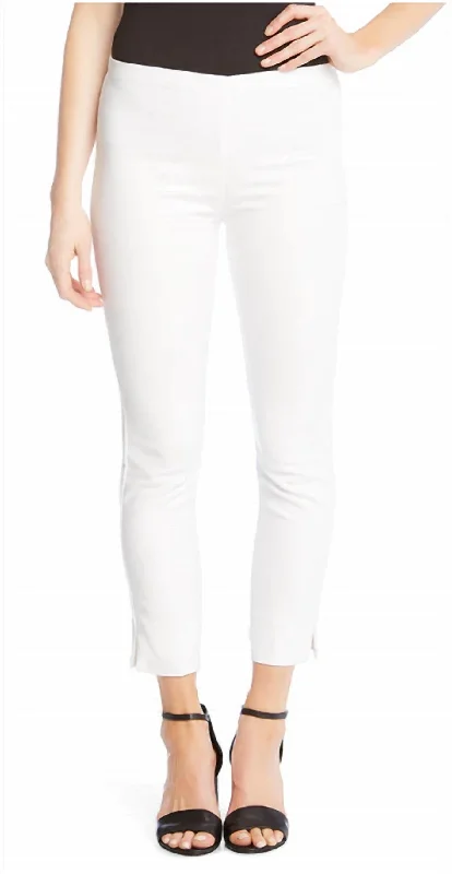 Soft Stretch Clean Front Cropped Pant In White