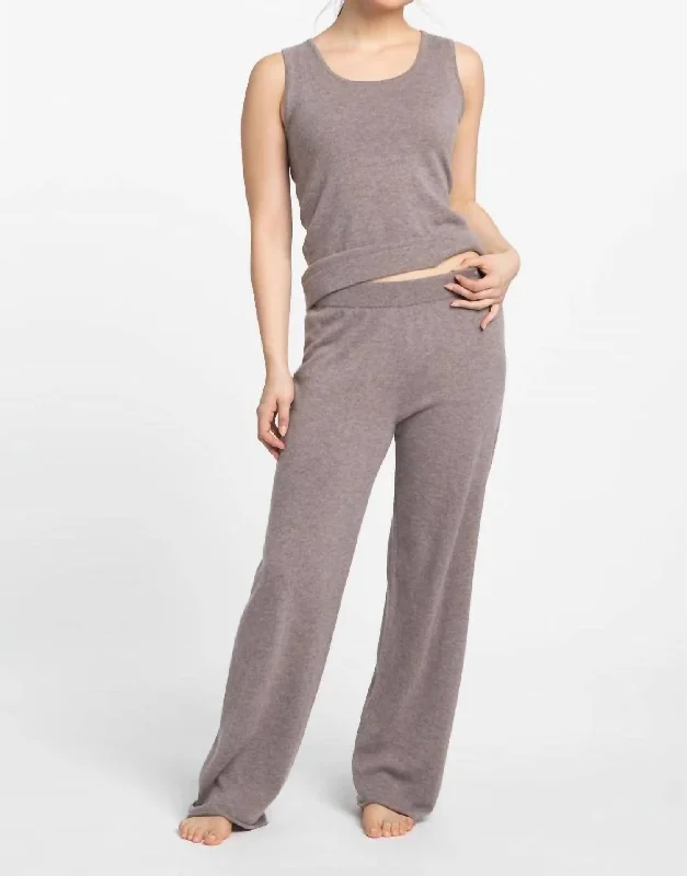 Wide Leg Trousers In Seal