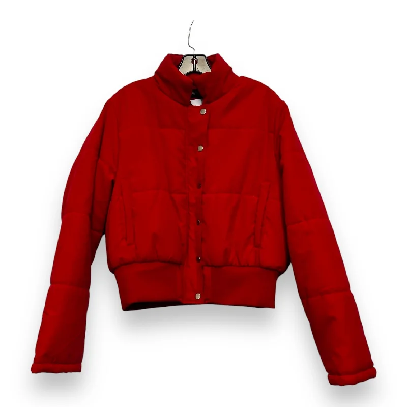 Jacket Other By Pretty Little Thing In Red, Size: 10