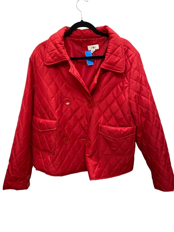 Jacket Puffer & Quilted By Cato In Red, Size: Xl