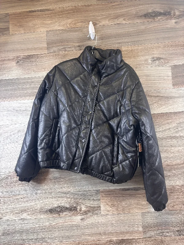 Jacket Puffer & Quilted By Clothes Mentor In Black, Size: L