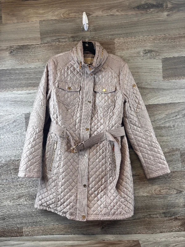 Jacket Puffer & Quilted By Michael By Michael Kors In Tan, Size: M