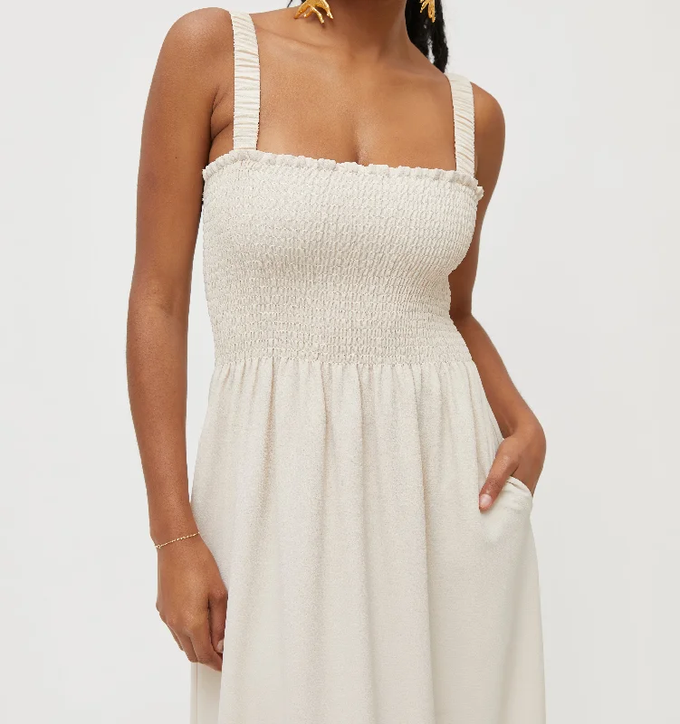 The Anjuli Nap Dress - Sand Crepe