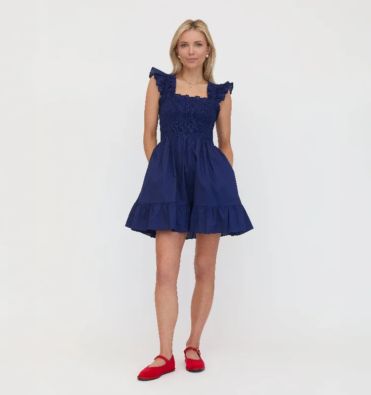 The Elizabeth Nap Dress - Navy Cotton