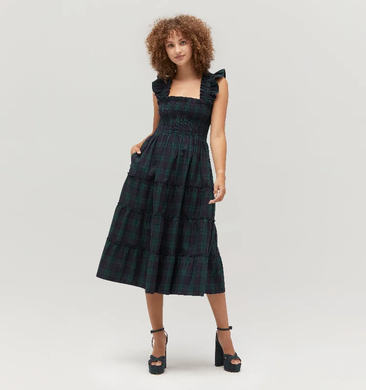 The Ellie Nap Dress - Blackwatch Tartan