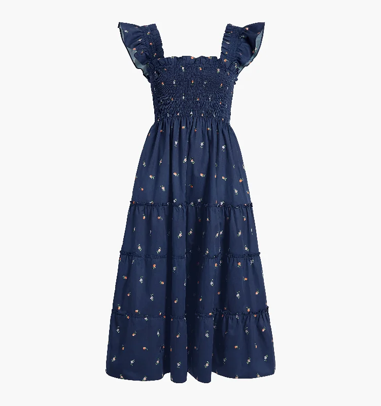 Petite Fleur in Navy Cotton Sateen