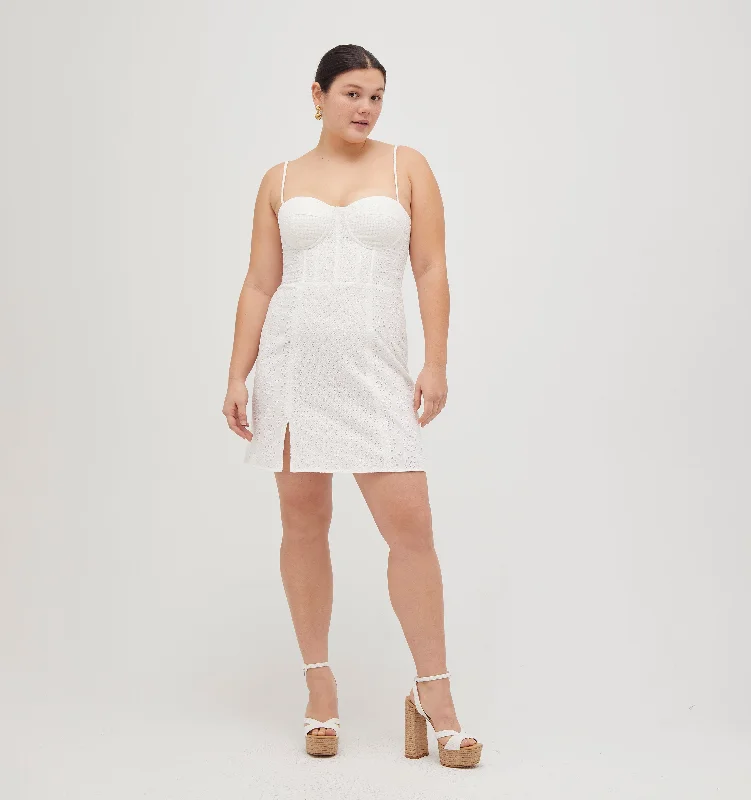 The Kitty Dress - White Eyelet