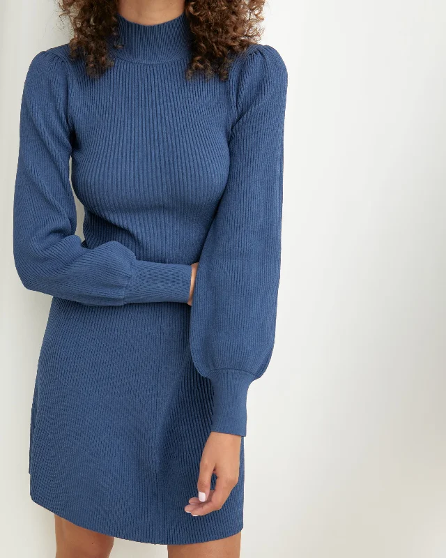 The Mariana Dress - Slate Rib Knit