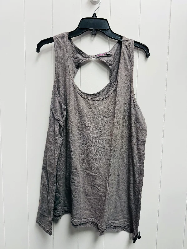 Top Sleeveless Basic By Fresh Produce In Grey, Size: 1x