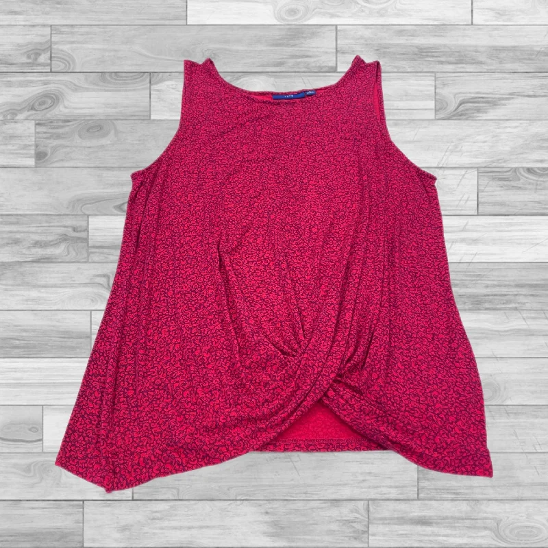 Top Sleeveless By Apt 9 In Pink, Size: L