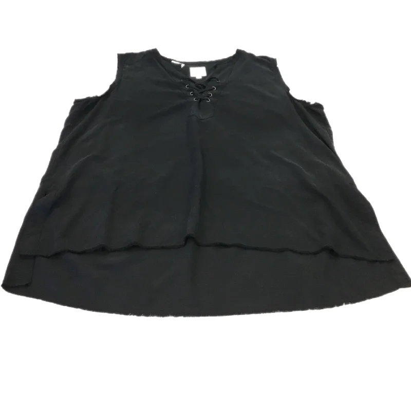 Top Sleeveless By Clothes Mentor In Black, Size: Xl