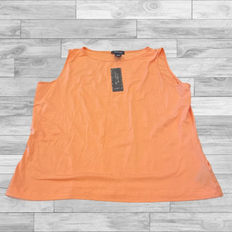 Top Sleeveless By Jones New York In Orange, Size: 1x