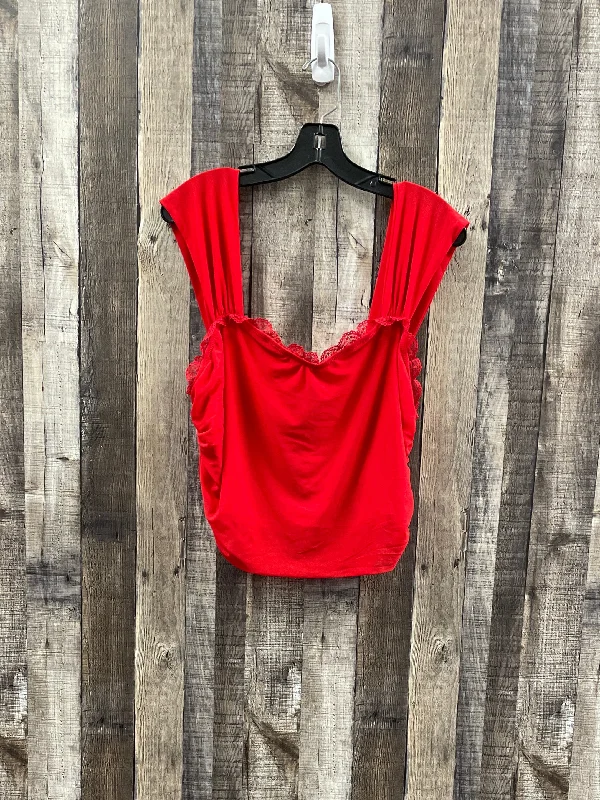 Top Sleeveless By Shein In Red, Size: 3x