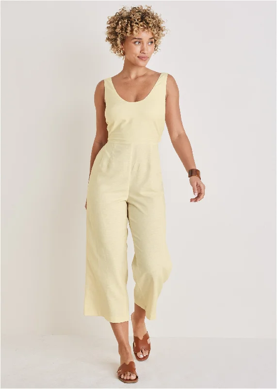 Linen Jumpsuit - Cream