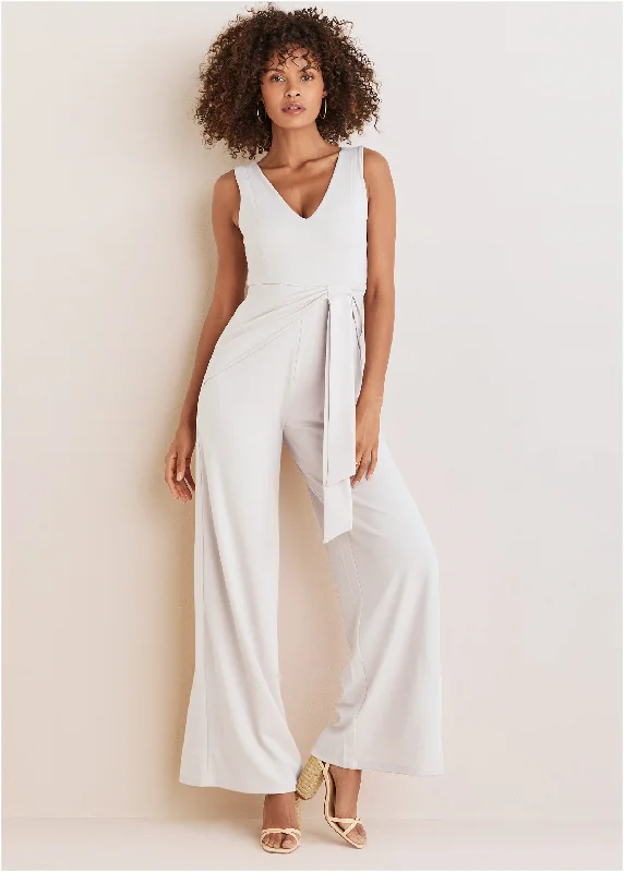 Wide Leg Jumpsuit - White