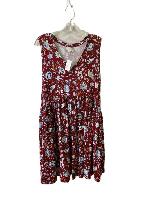 Dress Casual Short By Loft In Red, Size: S