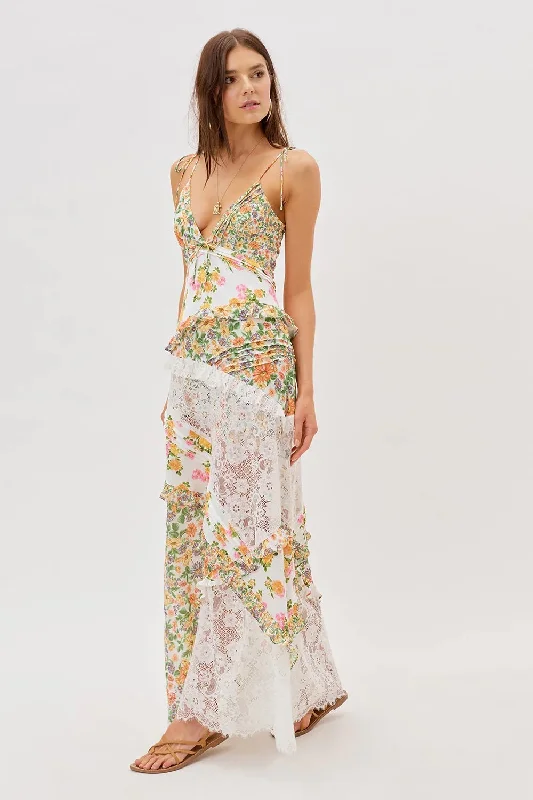 For Love & Lemons Rosalyn Maxi Dress - Marigold