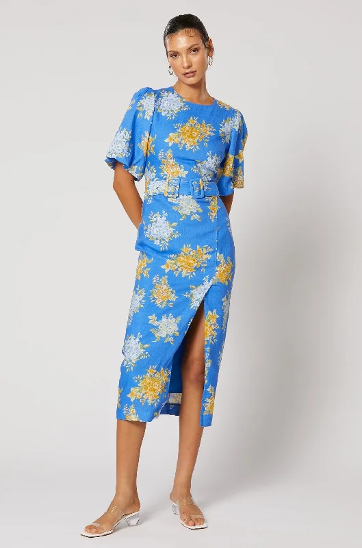 Winona Cici Blousen Dress - Blue Print