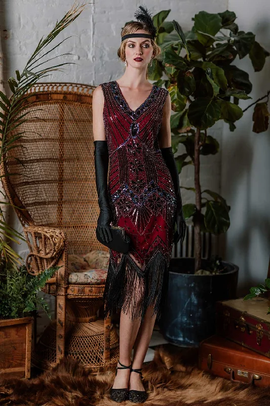 [US Warehouse] 1920s Sequined Fringe Dress