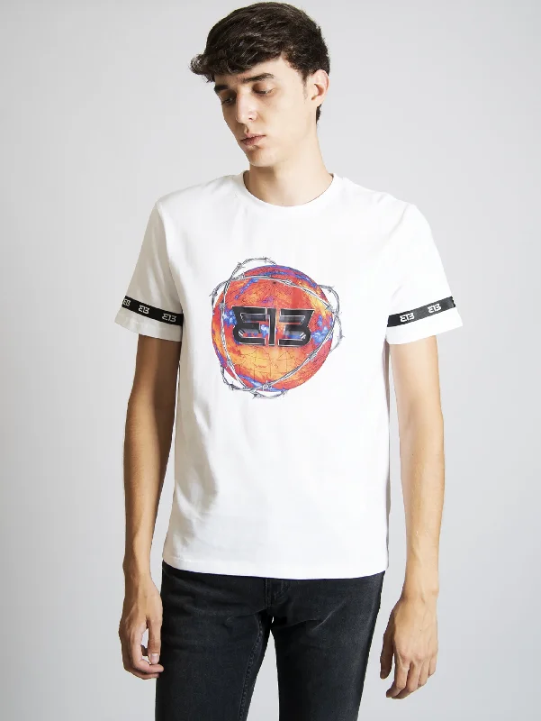 T-shirt con Stampa Bianco