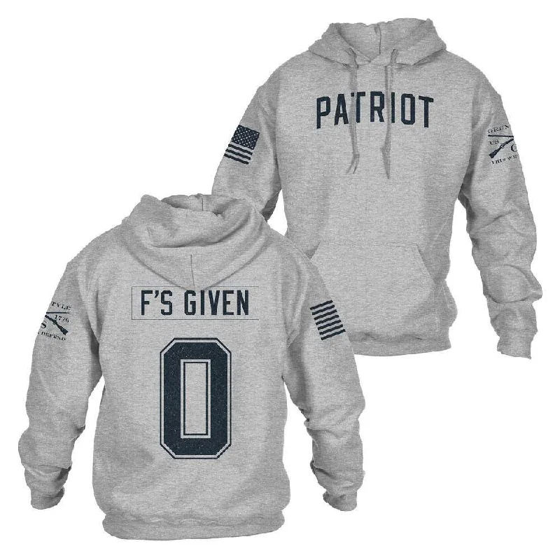 Zero F's Given Hoodie - Sport Grey